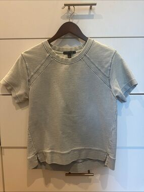 Light Denim Short Sleeve Pullover Top - Banana Republic